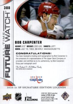 2020-21 SP Signature Edition Legends #388 Bob Carpenter Back