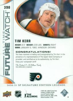 2020-21 SP Signature Edition Legends #390 Tim Kerr Back