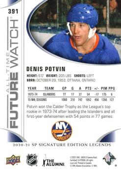 2020-21 SP Signature Edition Legends #391 Denis Potvin Back