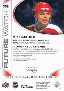 2020-21 SP Signature Edition Legends #396 Mike Gartner Back