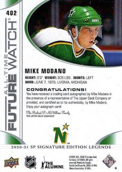 2020-21 SP Signature Edition Legends #402 Mike Modano Back