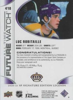 2020-21 SP Signature Edition Legends #410 Luc Robitaille Back