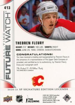 2020-21 SP Signature Edition Legends #413 Theoren Fleury Back