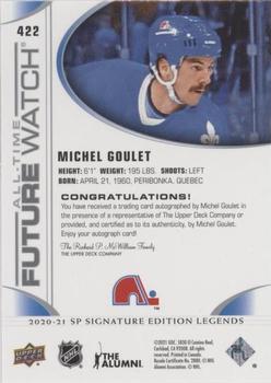 2020-21 SP Signature Edition Legends #422 Michel Goulet Back