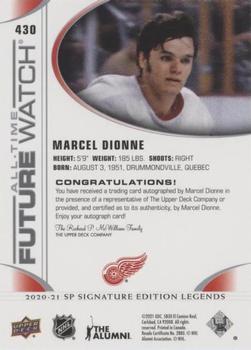 2020-21 SP Signature Edition Legends #430 Marcel Dionne Back