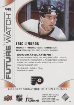 2020-21 SP Signature Edition Legends #440 Eric Lindros Back