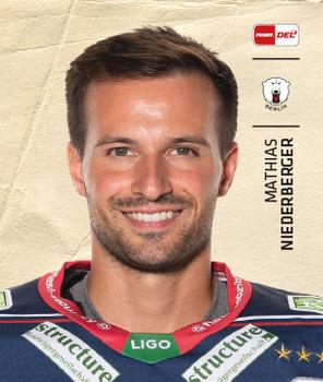 2021-22 Playercards Stickers (DEL) #26 Mathias Niederberger Front