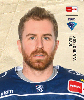2021-22 Playercards Stickers (DEL) #123 David Warsofsky Front