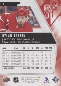 2021-22 SPx #2 Dylan Larkin Back