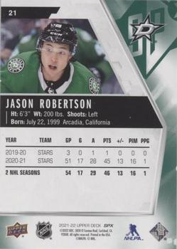 2021-22 SPx #21 Jason Robertson Back