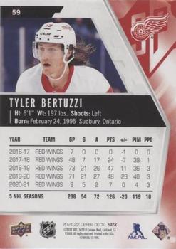 2021-22 SPx #59 Tyler Bertuzzi Back