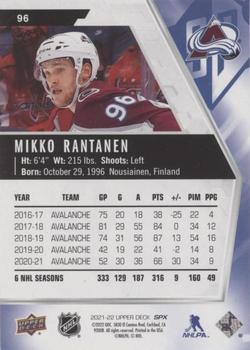 2021-22 SPx #96 Mikko Rantanen Back