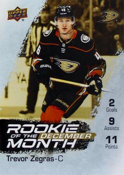 2021-22 Upper Deck Game Dated Moments - Rookie of the Month Achievements #R-3 Trevor Zegras Front
