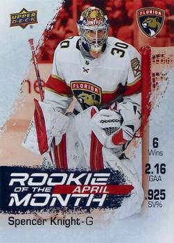 2021-22 Upper Deck Game Dated Moments - Rookie of the Month Achievements #R-7 Spencer Knight Front