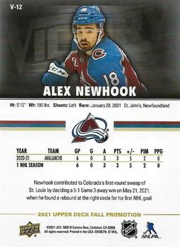 2021 Upper Deck Fall Expo - Victory Black Rookies #V-12 Alex Newhook Back