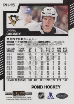 2020-21 O-Pee-Chee Platinum - Pond Hockey #PH-15 Sidney Crosby Back