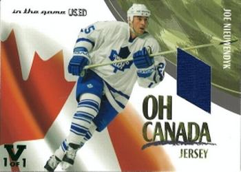 2015-16 In The Game Final Vault - 2003-04 In The Game Used Signature Series - Oh Canada Jerseys (Green Vault Stamp) #OCJ-15 Joe Nieuwendyk Front
