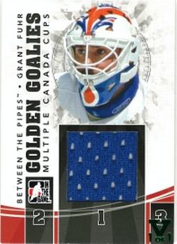 2015-16 In The Game Final Vault - 2010-11 In The Game Between The Pipes Golden Goalies Jerseys Black (Green Vault Stamp) #GG-33 Grant Fuhr Front