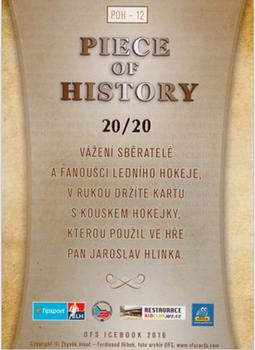 2016 OFS Icebook - Piece Of History Gold #POH-12 Jaroslav Hlinka Back
