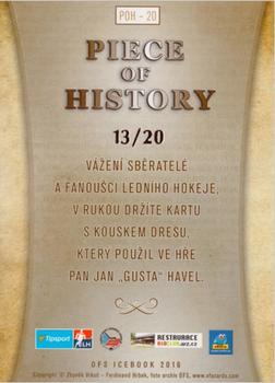 2016 OFS Icebook - Piece Of History Gold #POH-20 Jan Havel Back