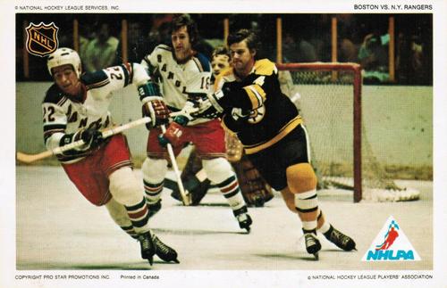 1972-73 Pro Star Promotions NHL Action #NNO Boston vs. N.Y. Rangers Front