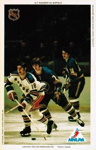 1972-73 Pro Star Promotions NHL Action #NNO N.Y. Rangers vs. Buffalo Front
