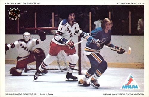 1972-73 Pro Star Promotions NHL Action #NNO N.Y. Rangers vs. St. Louis Front