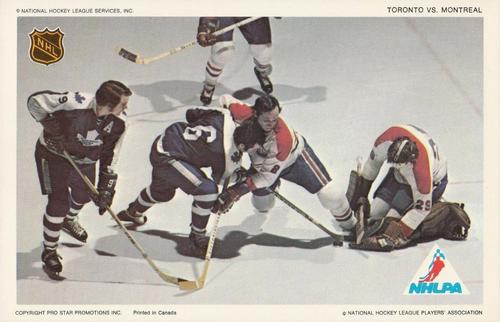 1972-73 Pro Star Promotions NHL Action #NNO Toronto vs. Montreal Front