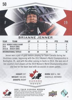 2021-22 Upper Deck Team Canada Juniors #50 Brianne Jenner Back