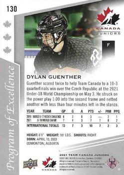2021-22 Upper Deck Team Canada Juniors #130 Dylan Guenther Back