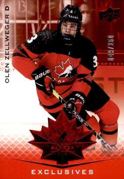 2021-22 Upper Deck Team Canada Juniors - Exclusives #19 Olen Zellweger Front