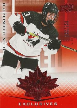 2021-22 Upper Deck Team Canada Juniors - Exclusives #95 Olen Zellweger Front