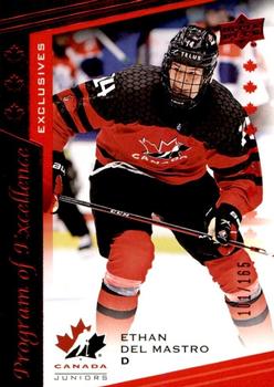 2021-22 Upper Deck Team Canada Juniors - Exclusives #127 Ethan Del Mastro Front