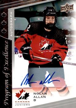 2021-22 Upper Deck Team Canada Juniors - Autographs Gold Spectrum #134 Nolan Allan Front