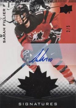 2021-22 Upper Deck Team Canada Juniors - Autographs Black #49 Sarah Fillier Front