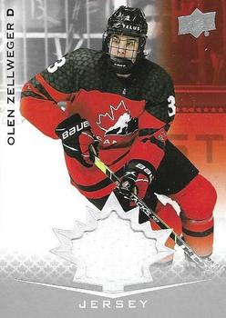 2021-22 Upper Deck Team Canada Juniors - Jerseys #19 Olen Zellweger Front