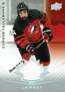 2021-22 Upper Deck Team Canada Juniors - Jerseys #20 Corson Ceulemans Front