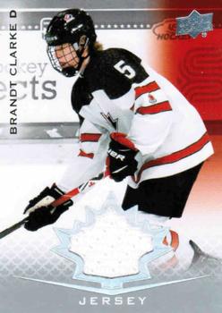 2021-22 Upper Deck Team Canada Juniors - Jerseys #80 Brandt Clarke Front