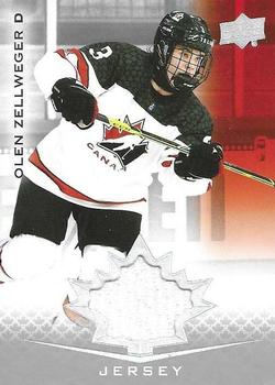2021-22 Upper Deck Team Canada Juniors - Jerseys #95 Olen Zellweger Front