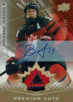 2021-22 Upper Deck Team Canada Juniors - Auto Patch #50 Brianne Jenner Front