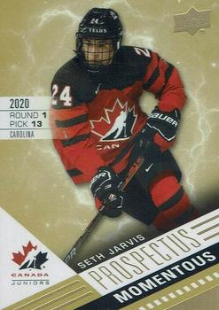 2021-22 Upper Deck Team Canada Juniors - Prospectus Momentous #PM-14 Seth Jarvis Front