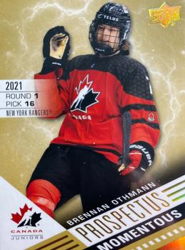 2021-22 Upper Deck Team Canada Juniors - Prospectus Momentous #PM-16 Brennan Othmann Front
