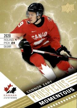 2021-22 Upper Deck Team Canada Juniors - Prospectus Momentous #PM-19 Connor Zary Front