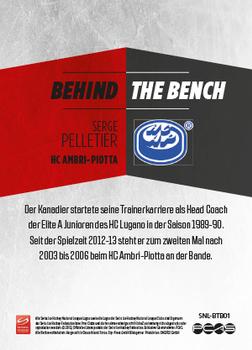 2013-14 PCAS Swiss National League - Behind The Bench #BTB01 Serge Pelletier Back