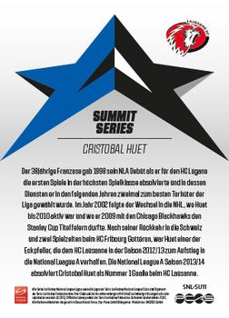 2013-14 PCAS Swiss National League - Summit Series #SU11 Cristobal Huet Back