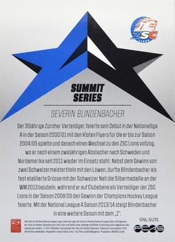 2013-14 PCAS Swiss National League - Summit Series #SU15 Severin Blindenbacher Back