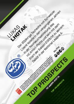 2013-14 PCAS Swiss National League - Top Prospects #TP01 Lukas Lhotak Back