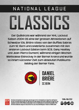 2013-14 PCAS Swiss National League - National League Classics #NLC02 Daniel Briere Back