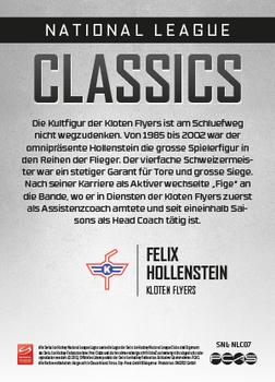 2013-14 PCAS Swiss National League - National League Classics #NLC07 Felix Hollenstein Back