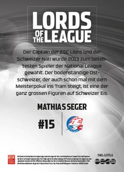 2013-14 PCAS Swiss National League - Lords Of The League #LOTL6 Mathias Seger Back